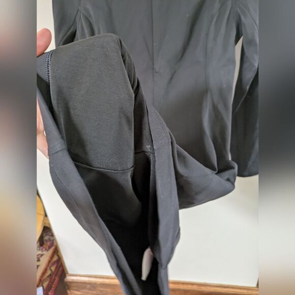 Athleta Delancey Black UPF 50 Sculptek Dress Long Sleeve Zip Medium MP Petite - Picture 10 of 13